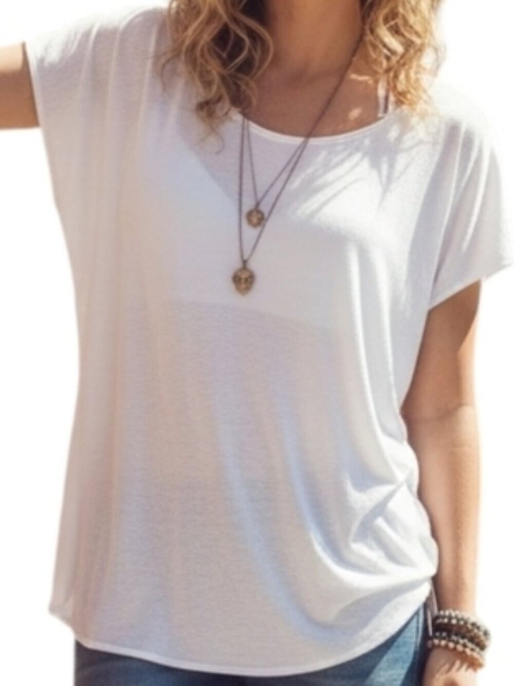 Victoria's Secret Embroidered T Shirt Women Large White Y2K
